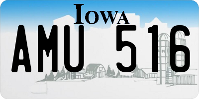 IA license plate AMU516