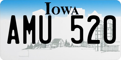 IA license plate AMU520