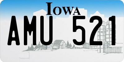 IA license plate AMU521