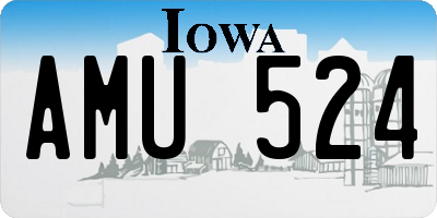 IA license plate AMU524