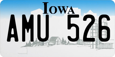 IA license plate AMU526