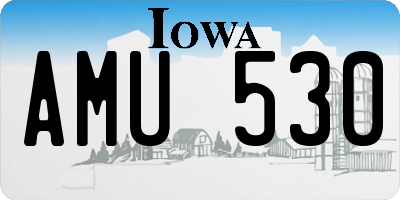 IA license plate AMU530