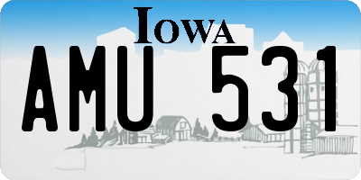 IA license plate AMU531
