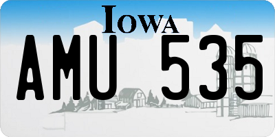 IA license plate AMU535