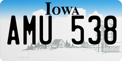 IA license plate AMU538