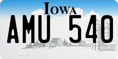 IA license plate AMU540
