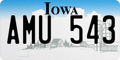 IA license plate AMU543
