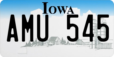IA license plate AMU545