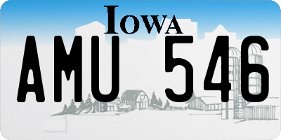 IA license plate AMU546