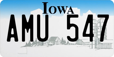 IA license plate AMU547
