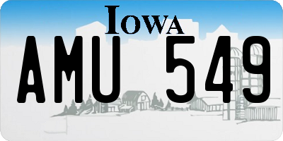 IA license plate AMU549