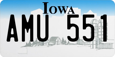 IA license plate AMU551