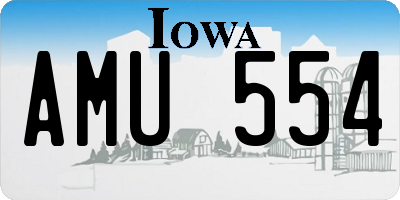 IA license plate AMU554