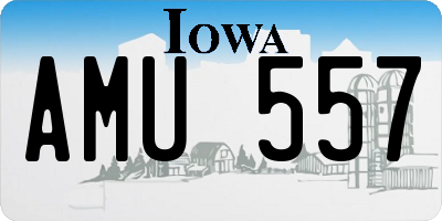 IA license plate AMU557