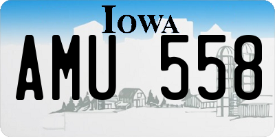 IA license plate AMU558