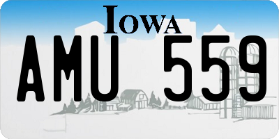 IA license plate AMU559