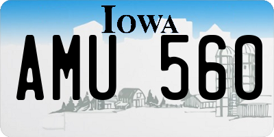 IA license plate AMU560