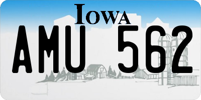 IA license plate AMU562
