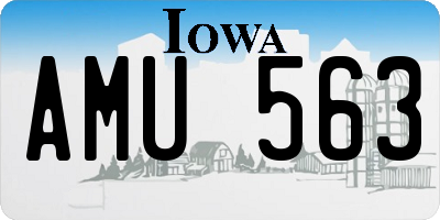 IA license plate AMU563