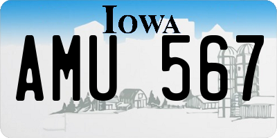 IA license plate AMU567