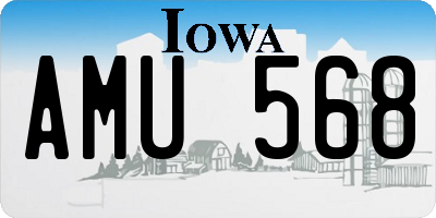 IA license plate AMU568