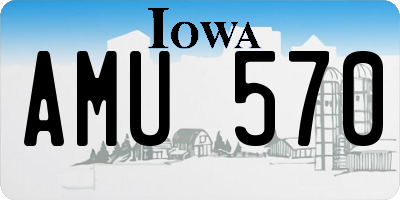 IA license plate AMU570