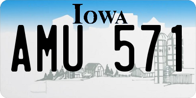IA license plate AMU571