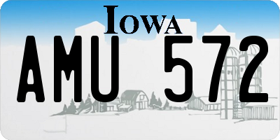 IA license plate AMU572