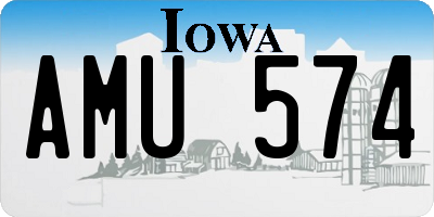 IA license plate AMU574