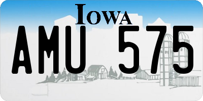 IA license plate AMU575