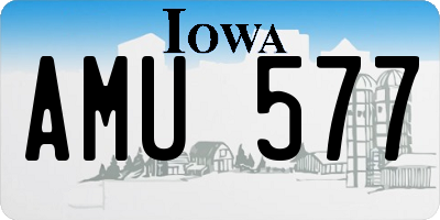 IA license plate AMU577