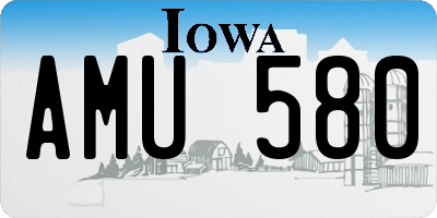 IA license plate AMU580