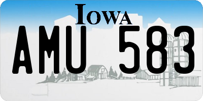 IA license plate AMU583