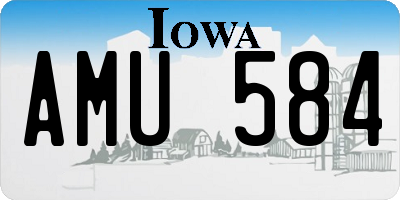 IA license plate AMU584