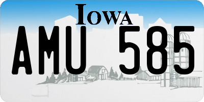 IA license plate AMU585