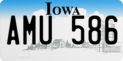 IA license plate AMU586