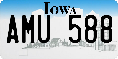 IA license plate AMU588