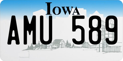 IA license plate AMU589
