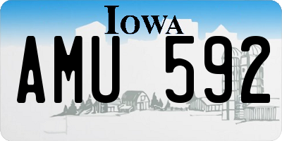 IA license plate AMU592