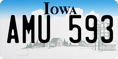 IA license plate AMU593