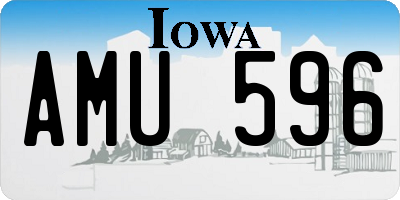IA license plate AMU596