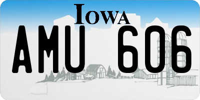IA license plate AMU606