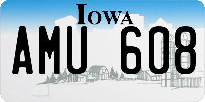 IA license plate AMU608
