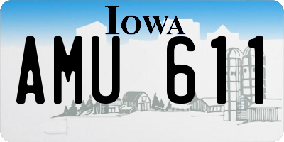 IA license plate AMU611