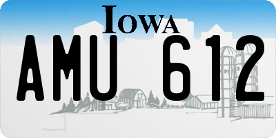 IA license plate AMU612