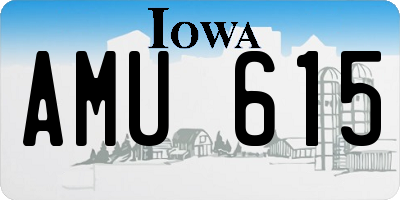 IA license plate AMU615