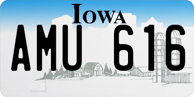 IA license plate AMU616