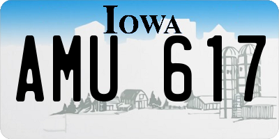 IA license plate AMU617