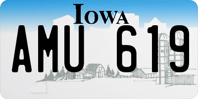 IA license plate AMU619