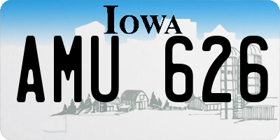 IA license plate AMU626